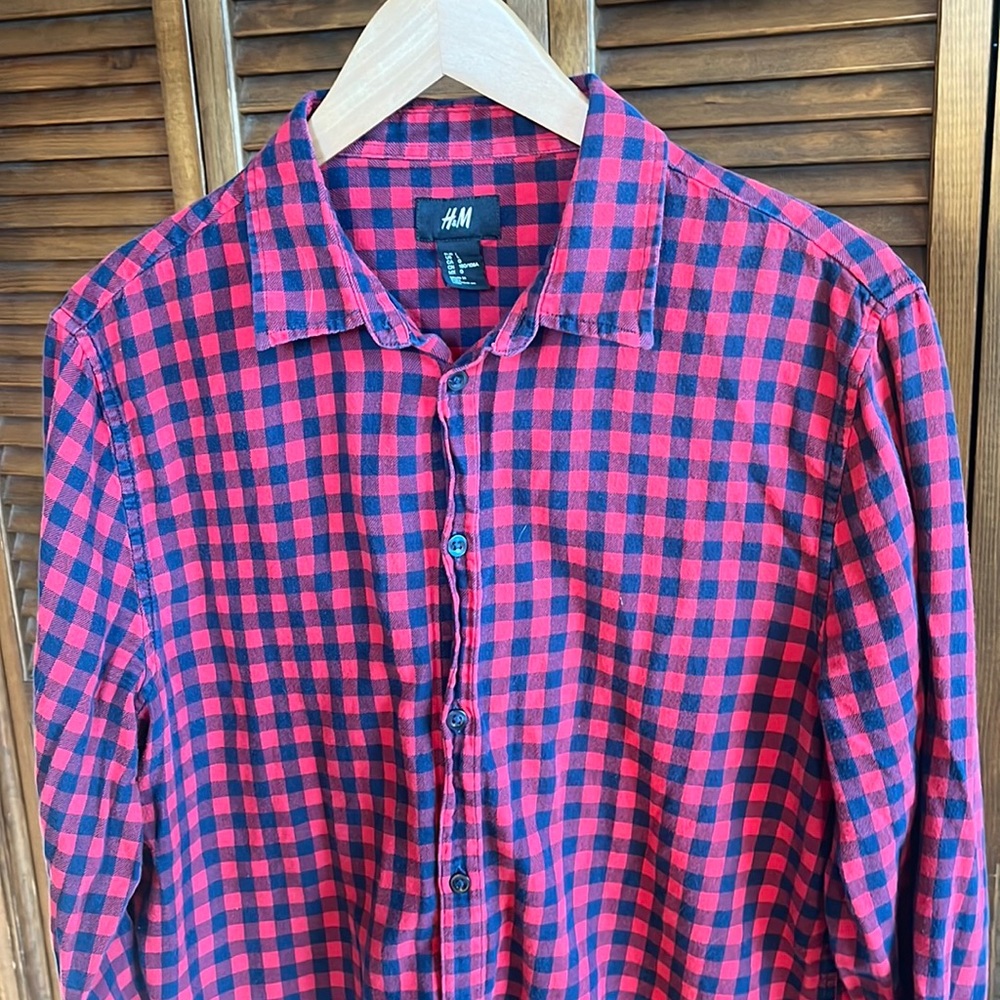 H&M Cotton Plaid Button Down